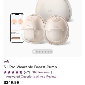 eufy S1 Pro Wearable Breast Pump